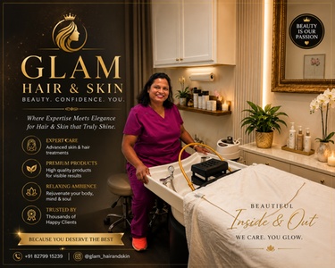 60 min Relaxation Package 30 min deep traditional Indian Ayurvedic head massage + 30 min Express Facial Experience - Glam Hair And Skin