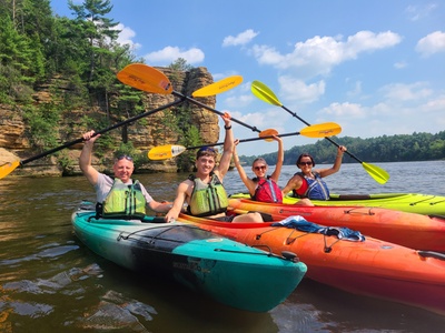 Lemonweir Kayak Tour (4-5 hrs) 2 PERSON MINIMUM FOR BOOKING - Vertical Illusions Wisconsin Dells Zip Line