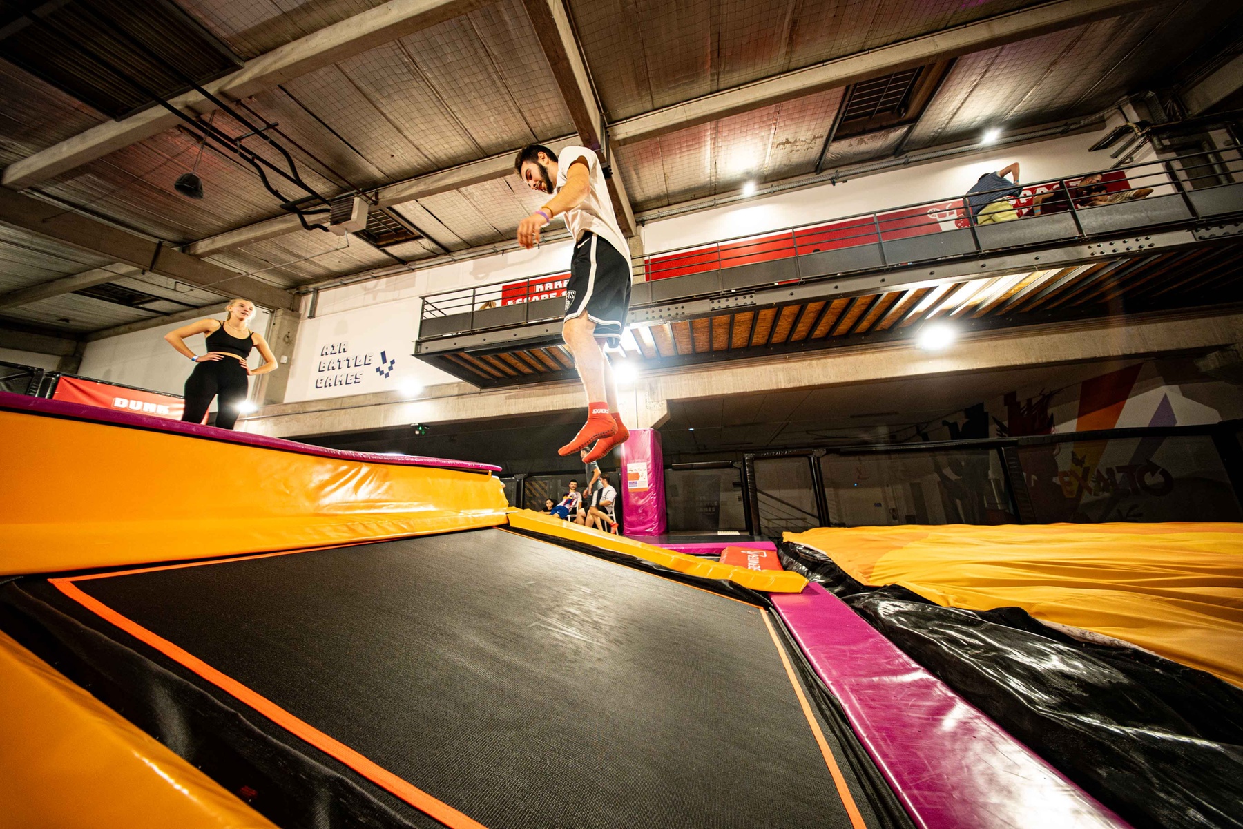 Session trampoline et parcours ninja avec Exalto