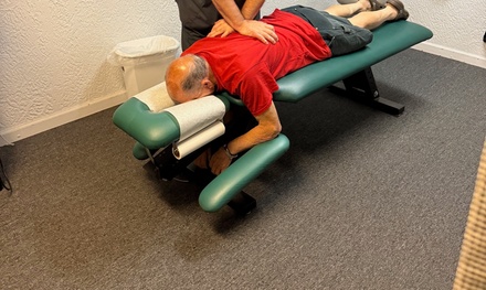 Three Chiropractic Exams, Adjustments, 10-Min. Pro-Strength Deep-Tissue Massager & 10-Min. Electric Stimulation Session - 5-Star Chiropractic