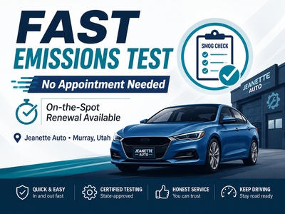 Fast Drive-Up Emissions Test | 10 Minutes | No Appointment | Murray - Jeanette Auto Service