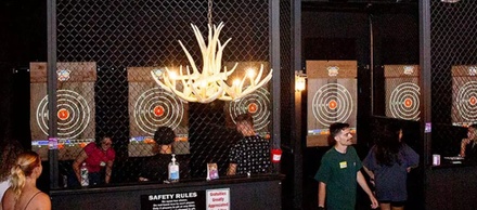 75-Minute Social Pit Axe Throwing Experience for Two People (Valid Sunday - Thursday) - Montana Nights Axe Throwing - Newington & Southington