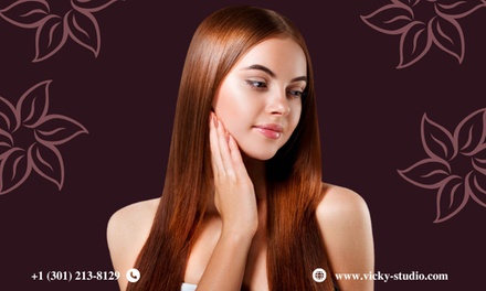 One Keratine Treatment with Trim - Vicky's Studio