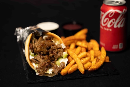 One Lamb and Beef Gyro, Fries, and Sauce: Valid Any Day for Takeout or Dine-In If Available - The Sizzling Gyro