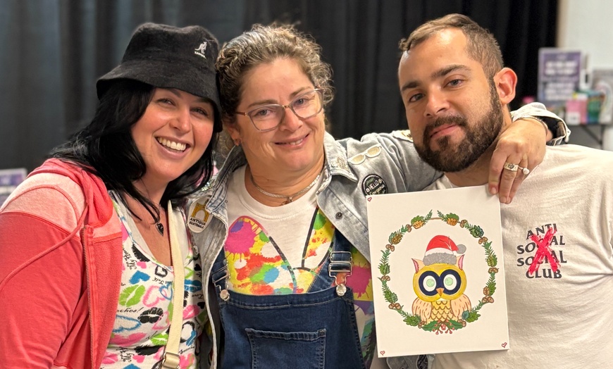 Image 2: 3-Hour Painting & Karaoke Party for 1, 2, or 4 People
