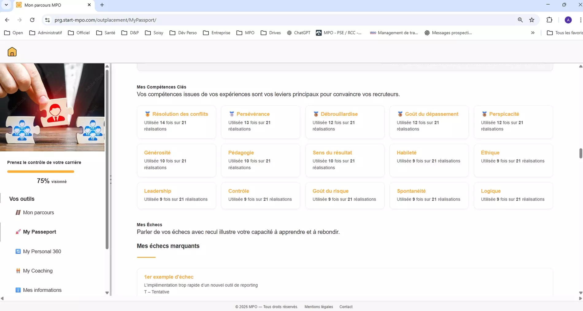 Accès de 3 ou 6 mois à la plateforme de transition professionnelle MPO