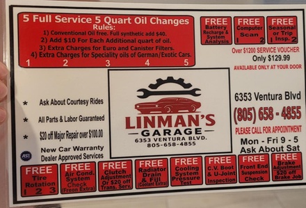 Service Voucher - Linman's Garage Inc
