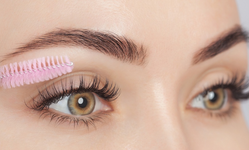 Image 1: Classic, Deluxe, Hybrid, Wispie, Volume, or Queen Eyelash Extensions