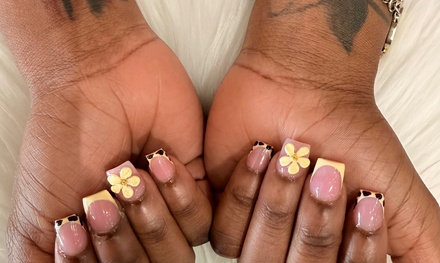One Gel-X Manicure with Medium Length - H&M Nails & Spa ( Happy Hours 10% off 11am to 2pm Mon-Thu)