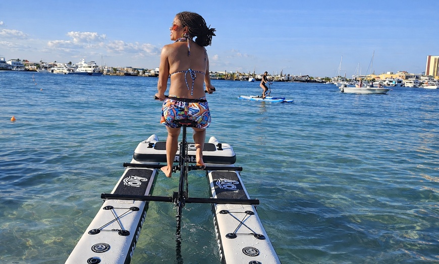 Image 4: 60 or 90 Min Water Bike Rental,  1.5 hours Guided Tour or Group Ride