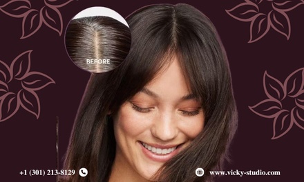 Roots Touch Up with Deep Moisturizing Mask and Blow Dry - Vicky's Studio