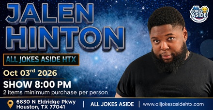One Ticket - General Admission - October 03 at 8 PM - All Jokes Aside Comedy Lounge Houston