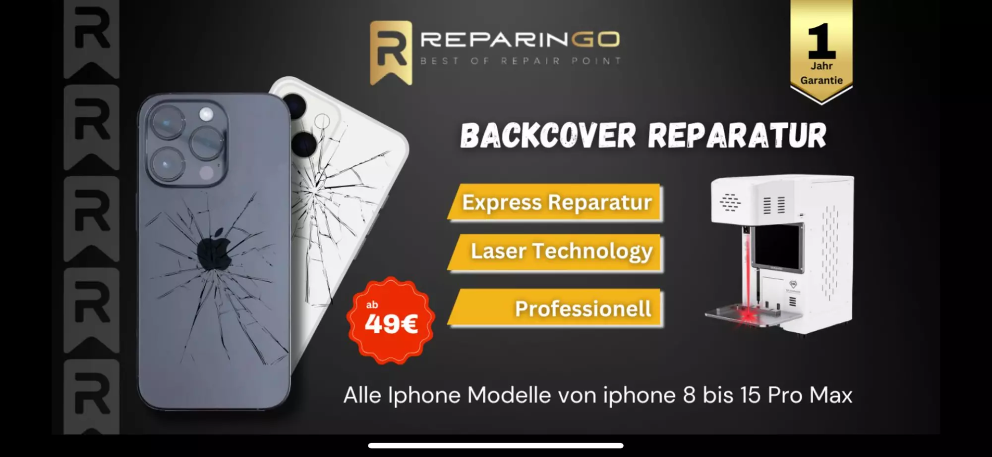Bis zu 38% Rabatt auf den Reparatur von Mobiltelefonen und Smartphones bei Reparingo