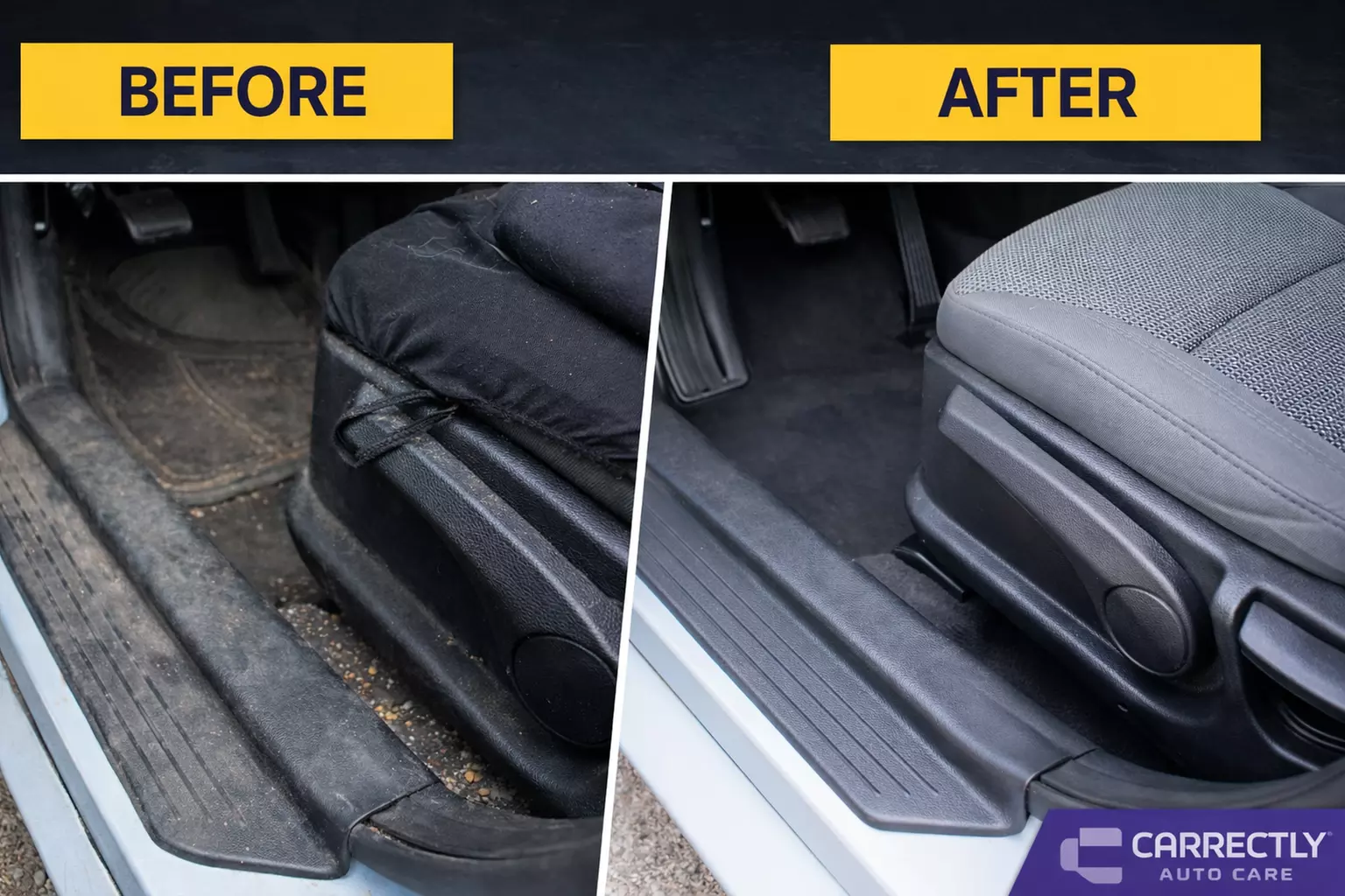 Carrectly's car detailing options Interior Car Detailing Package