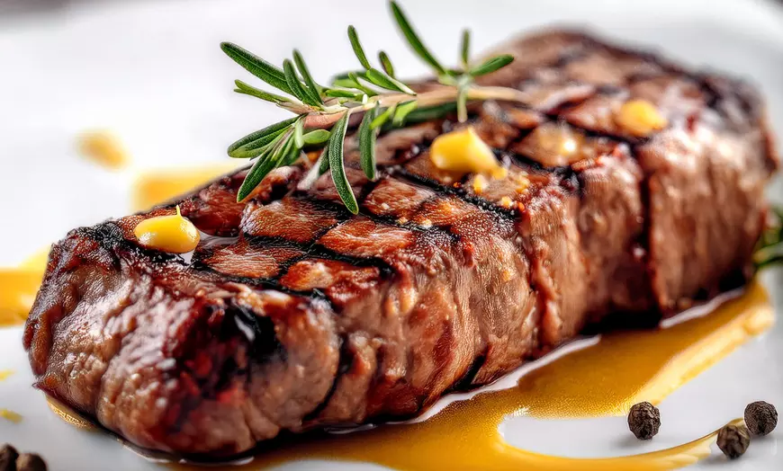 Image 1: Experience the delectable offerings of Signature Steakhouse with a 12oz rump steak feast & sides, up to 25% off