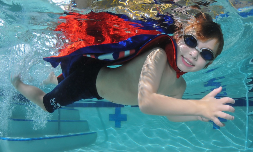 Image 1: Four or Eight 30-Min Indoor Swim Lessons for Kids & Annual Membership