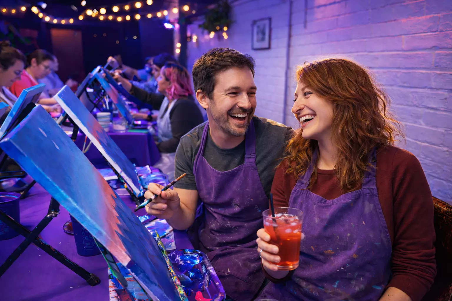 Up to 29% Off Groovy Paint and Sip Classes at The Paint Sesh