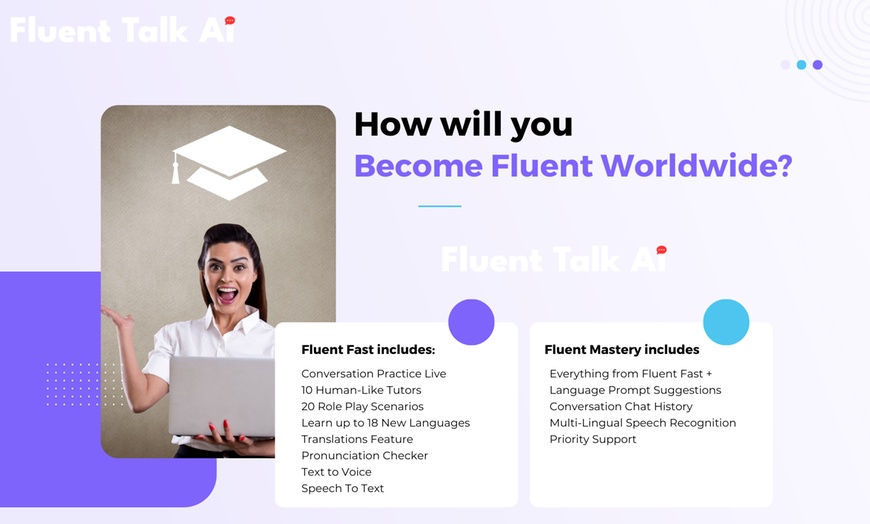 Image 2: Learn 18 foreign languages online with a single subscription with AI 