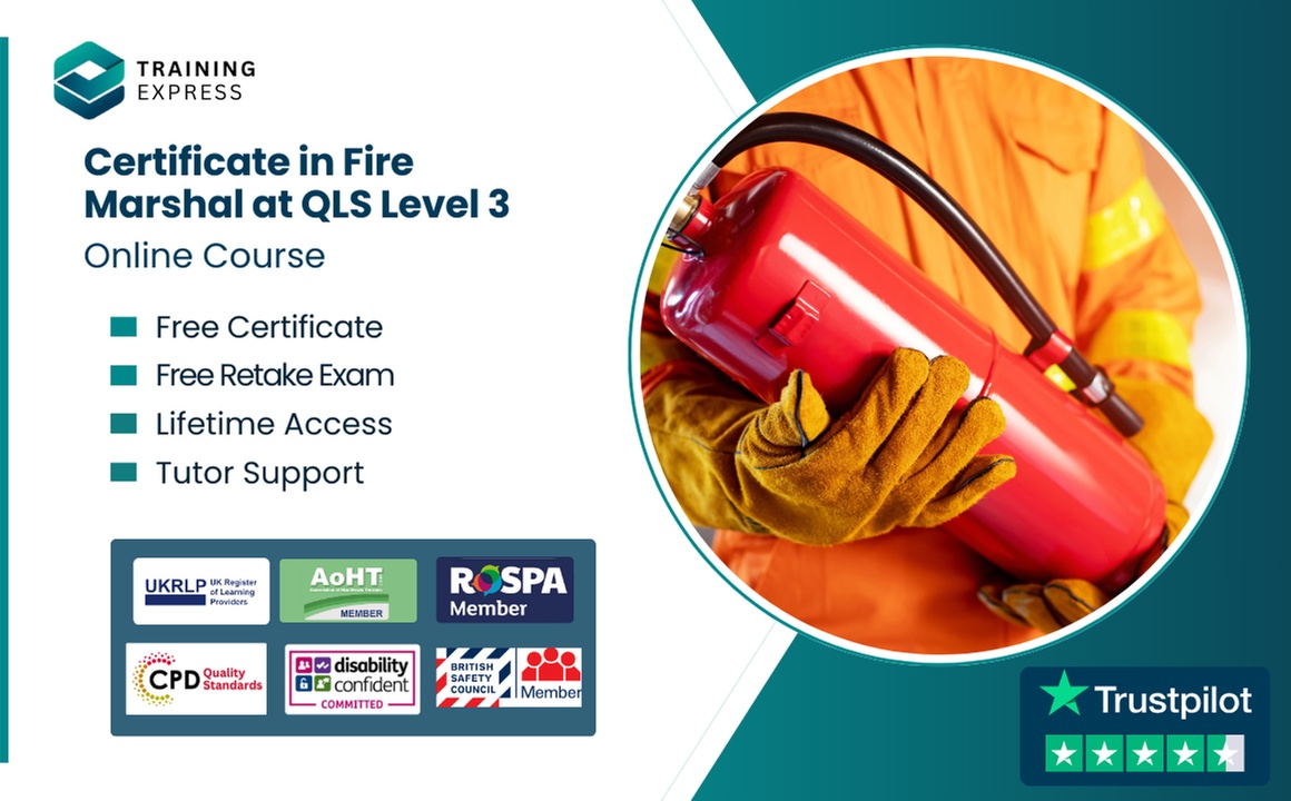 Certificate in Fire Marshal at QLS Level 3 or Lifetime Membership