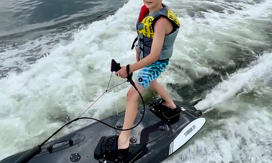 Image 5: Single or Double Deck Pontoon or Motorized Surfboard Intro Lesson