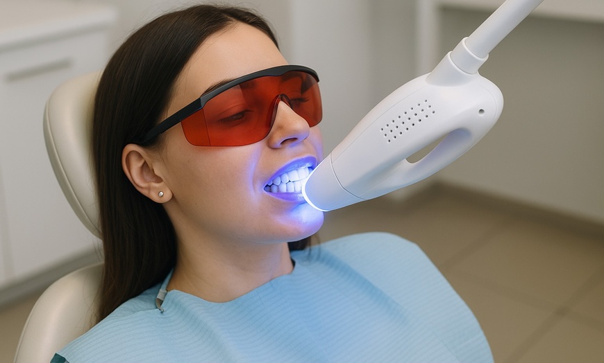 Image 1: Brighten Your Smile with 30- or 60-Minute Teeth Whitening Treatment