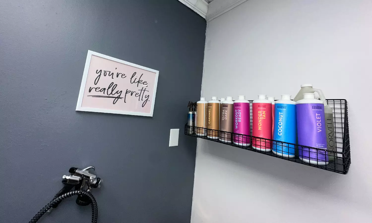 One Air Brush Spray Tan with Custom Shades Tailored to Your Skin Type at Mystique Salon and Spa (Up to 22% Off) - Primary Image