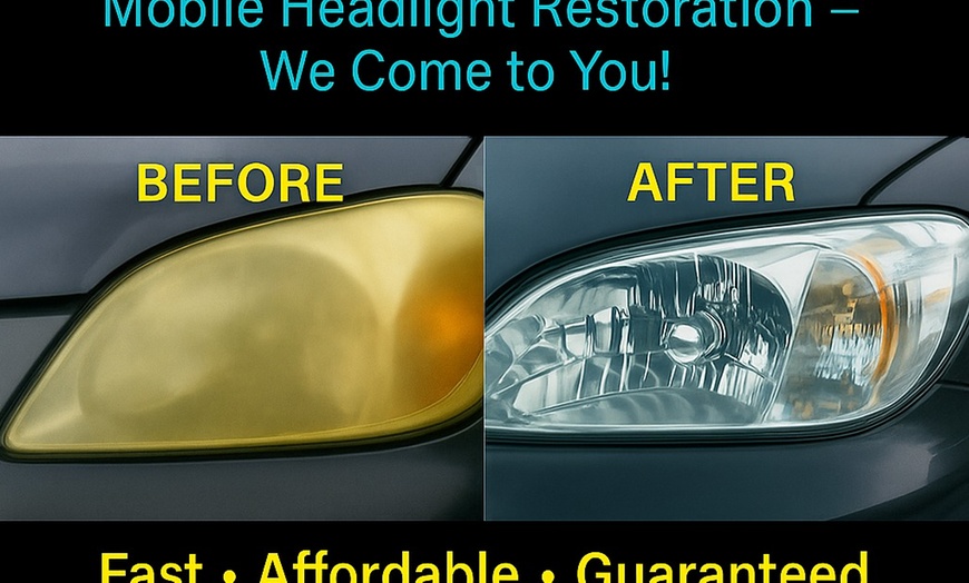 Image 3: Drive Brighter and Safer: Headlight Restoration for One or Two Lenses