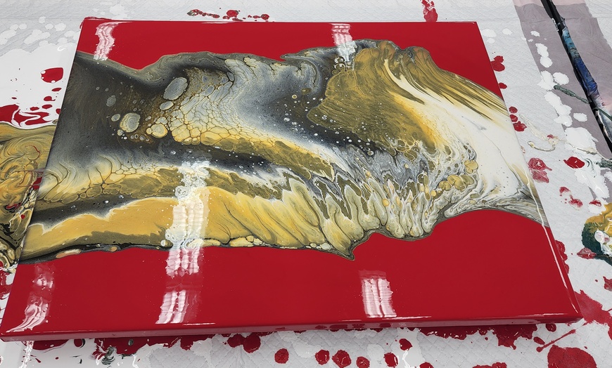 Image 2: Fluid Art Experience for Two: Easy, Fun and Memorable