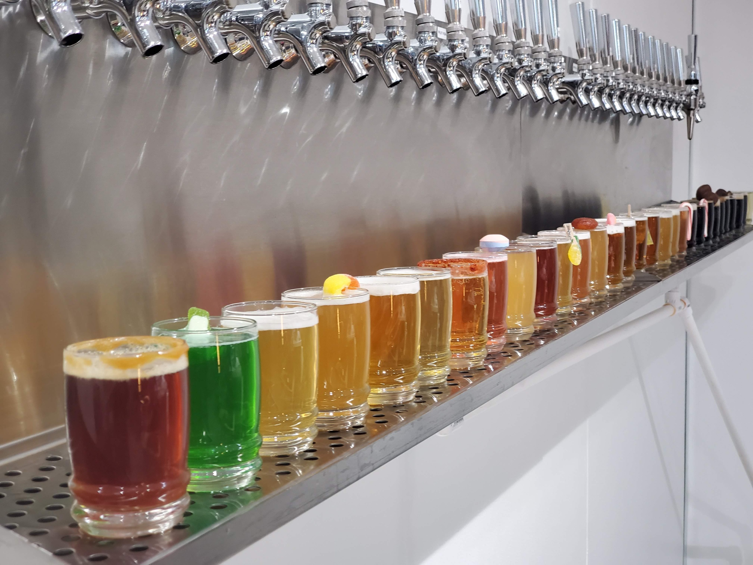 Beer Flights and Wine Options with Souvenir Cups