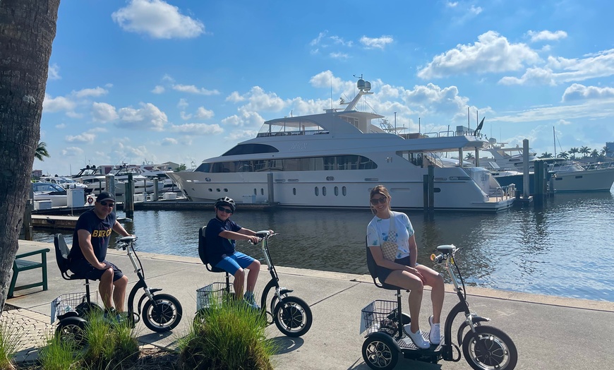 Image 2: 90 Minute Guided Electric Trike Tour of Downtown Naples, Florida! 
