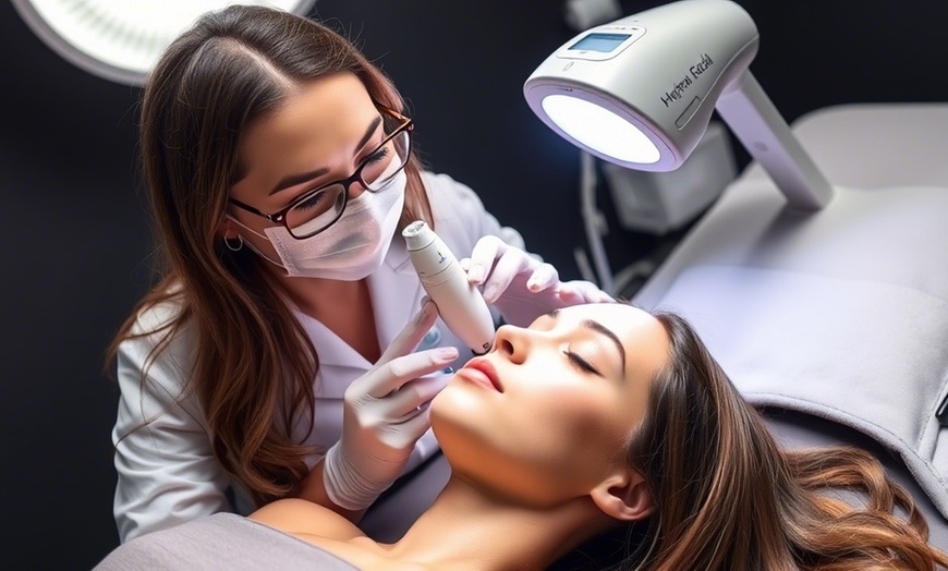 Image 3: HydraFacial Aqua Hydro-Oxygen or Sugar Deep Facial 