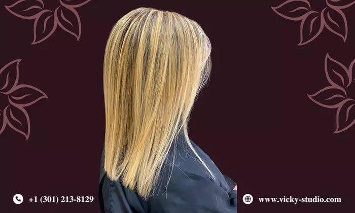 Get Haircut with Partial/Full Highlights with Hair Mask and Blow Dry 