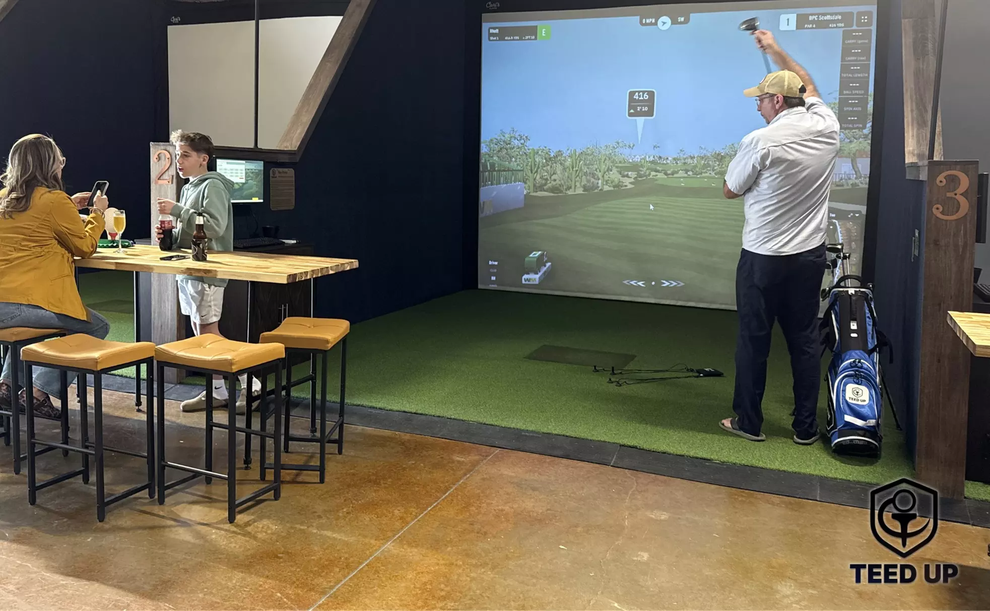 Tee off with a 2 or 3  Hour Golf Simulator Reservation Session - Up to 58% Off at Teed Up - Second Medium