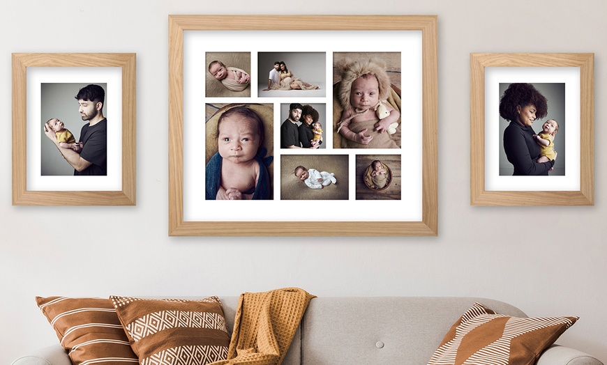 Image 1: Newborn or Bump-to-Baby Photoshoot with Five Prints
