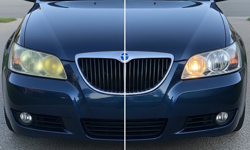 Image 2: Drive Brighter and Safer: Headlight Restoration for One or Two Lenses