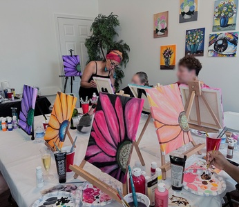 Family Fun Painting Party for One Adult and One Child - Liz Art and Events