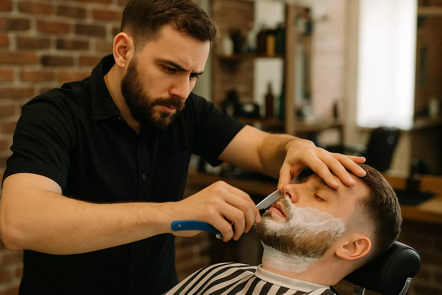 VIP Men's Haircut with Hot Towel Shave in Las Vegas