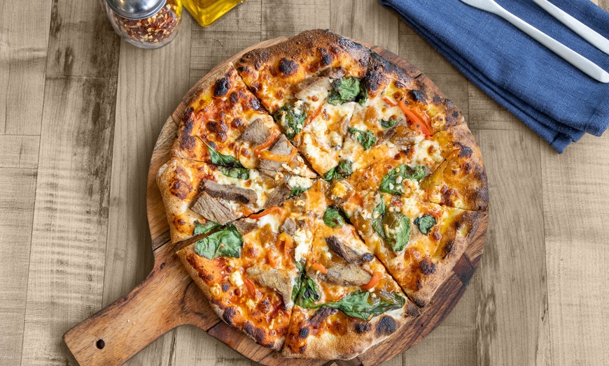 Image 8: Mediterranean  Delicious Pizza  or Shawarma / Man'oushe Breakfast