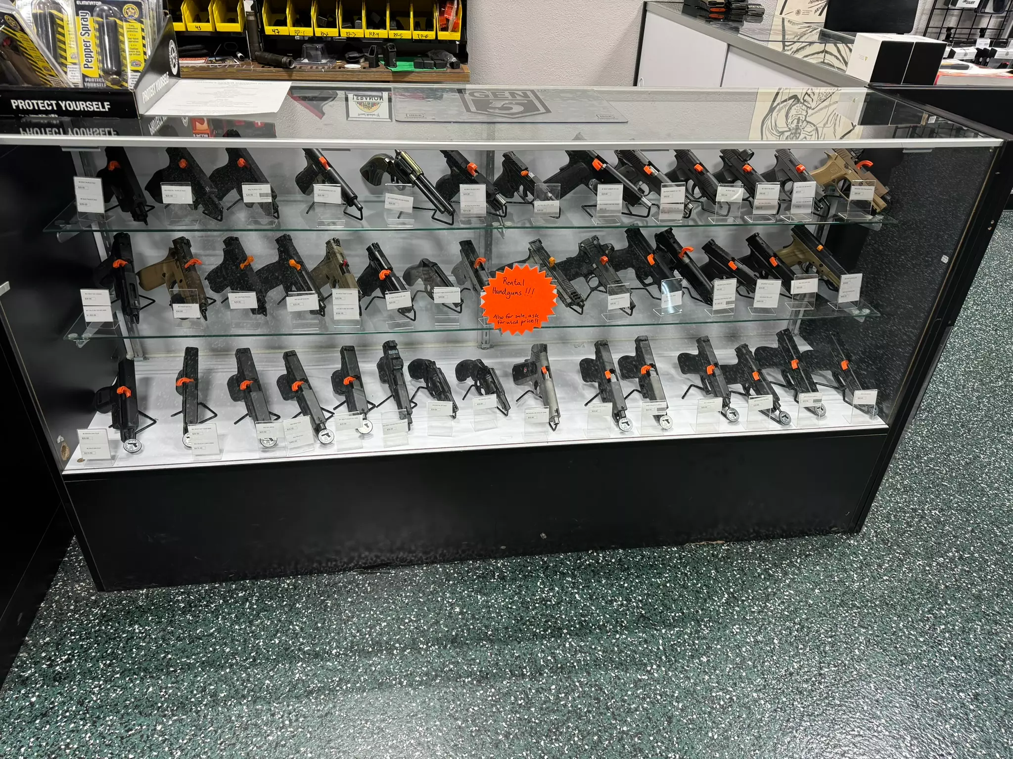 1-hour shooting range packages with various options