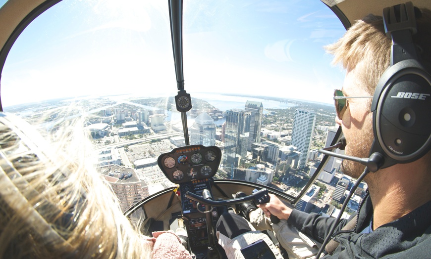 Image 6: Tampa Downtown Helicopter Tour for One (Doors On) 
