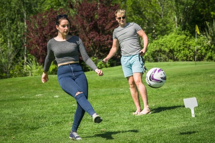 1 Adult: Nine Holes of Footgolf - Good Time Golfin