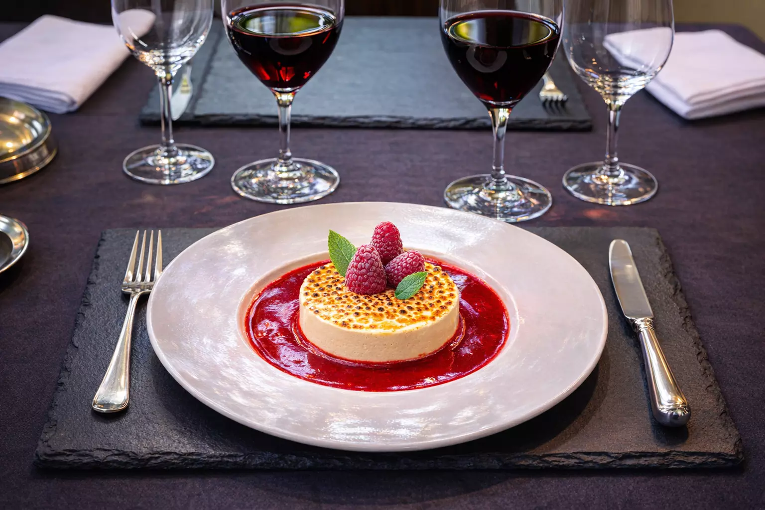 Menu "Messire de Nogaret" en 4 plats au Restaurant du Chateau D'ayres