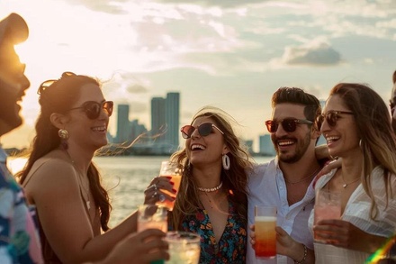 Comedy & DJ Sunset Cruise: Laughs, Music & Statue Views on the NYC Harbor for One - Iconic Tours