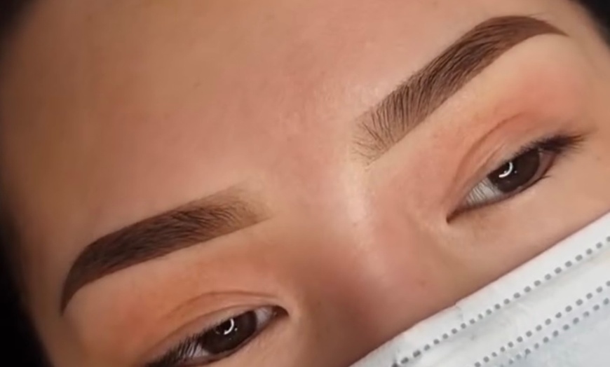 Image 1: Experience fuller brows with Naraz Beauty Gallery's microblading sessions, including a touch-up option, up to 50% off