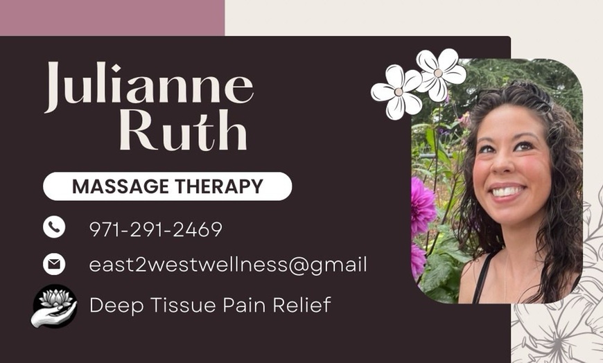 Image 1: Up to 60% Off on Therapeutic Massage at East 2 West Wellness