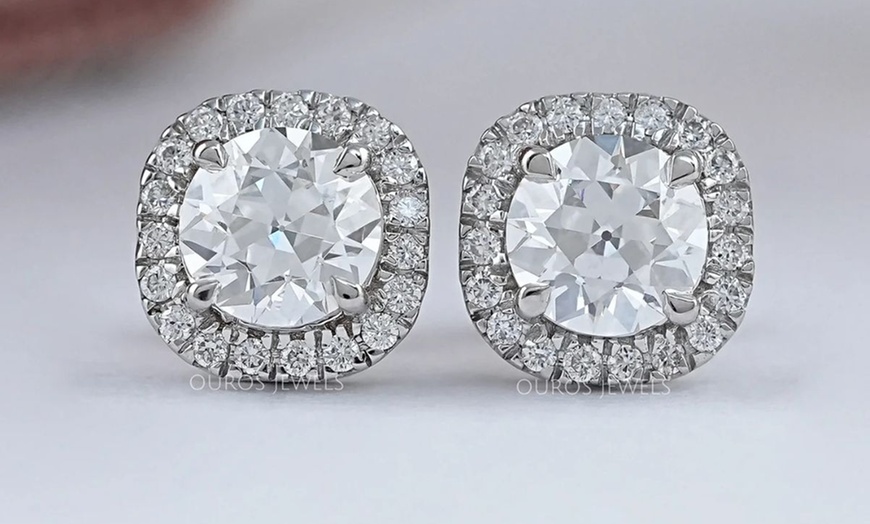 Image 1: Stud Diamond Earrings For Women