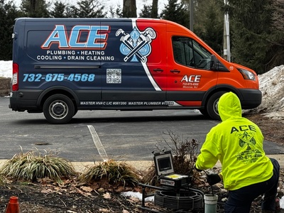 Residential Main Line Sewer Clearing + Video Camera Inspection (Up to 75 ft) - Ace Plumbing And Heating