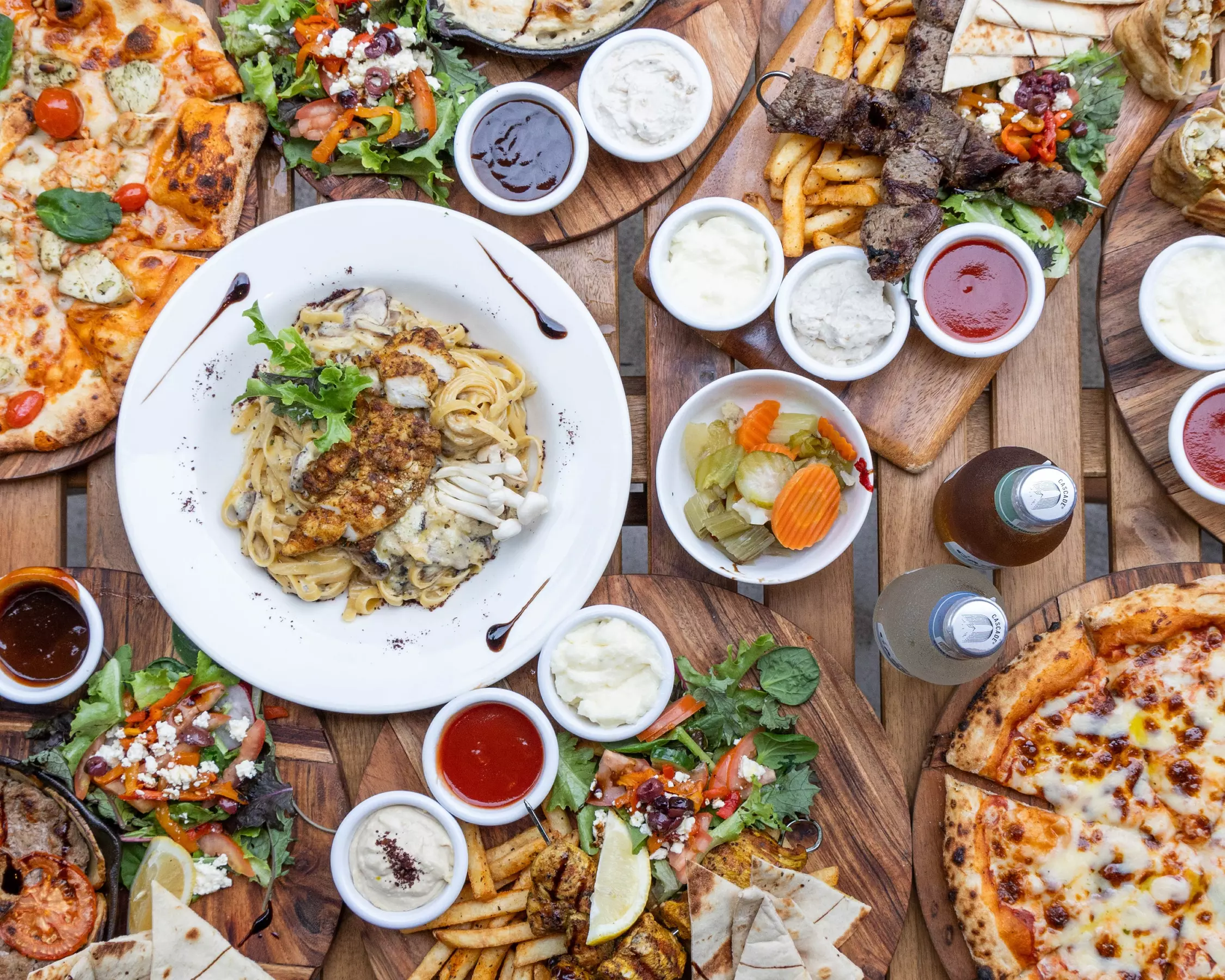 Mediterranean  Delicious Pizza  or Shawarma / Man'oushe Breakfast