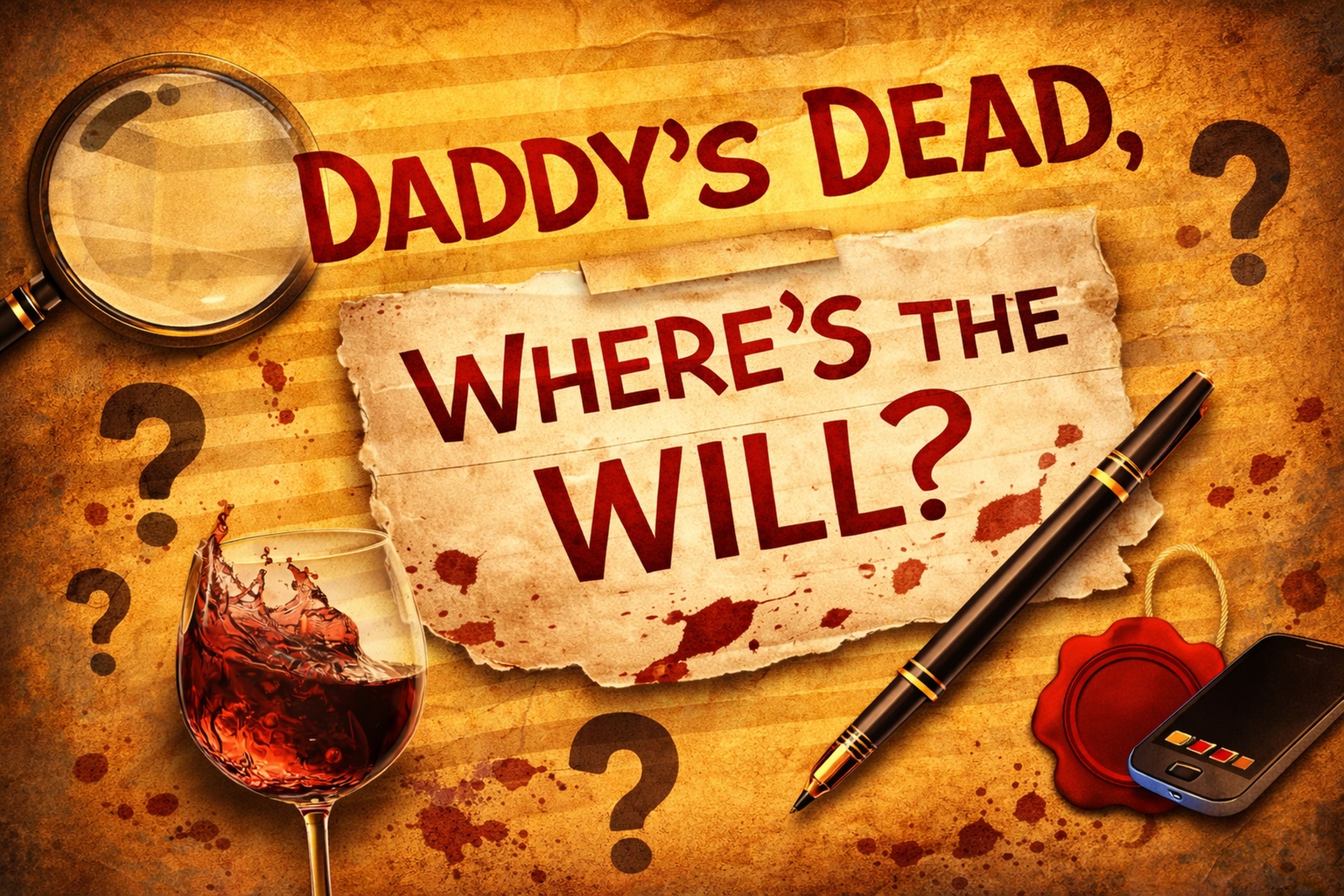 Daddy's Dead, Where's The Will? Murder Mystery Show on March 26 at 7 PM