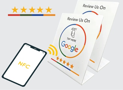 Google Bewertungsaufsteller mit NFC